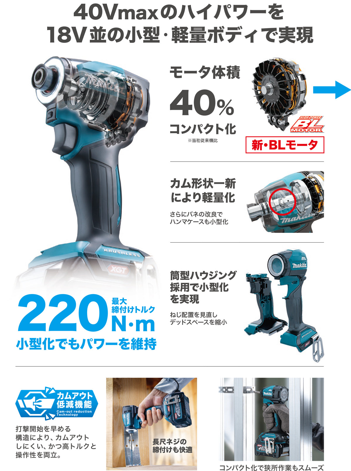 Makita TD005G XGT Impact Driver