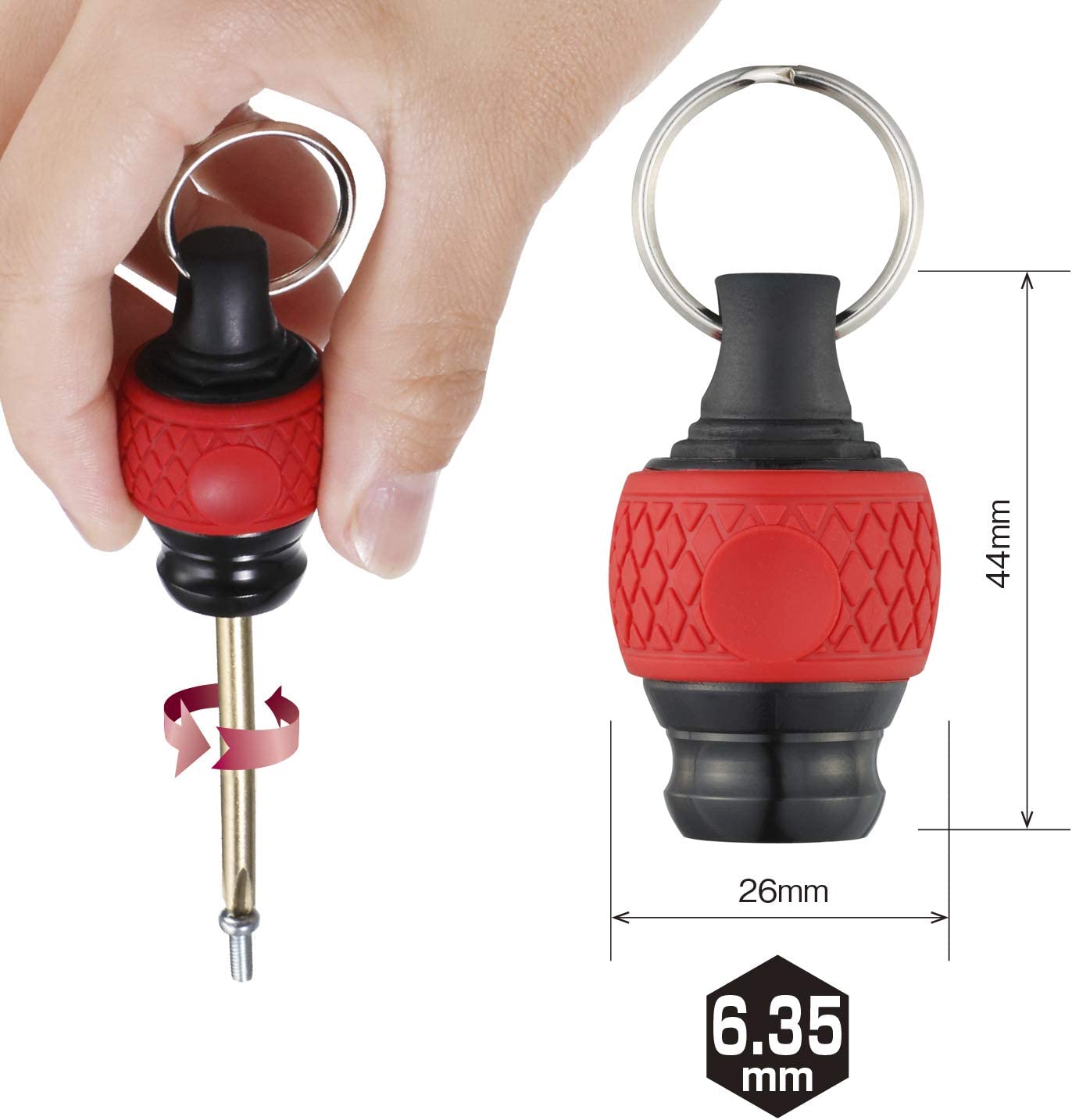 Vessel Ball Grip Keychain Bit Holder Dogu Tool